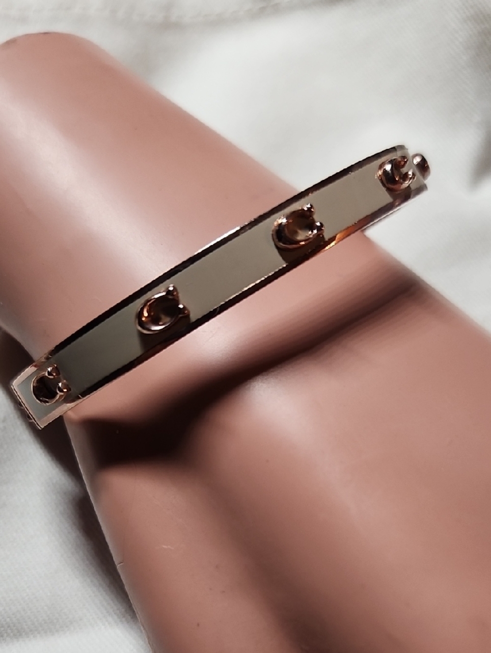 Coach Rose Gold Metal Bangle Bracelet